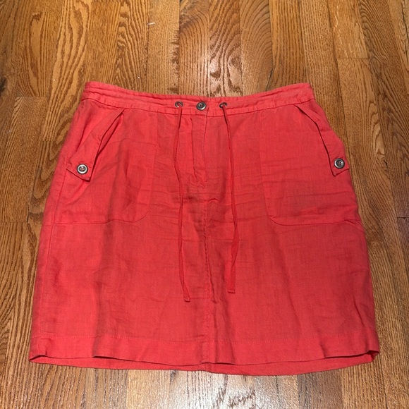 Willi Smith Dresses & Skirts - Willi Smith 100% linen coral skirt size 6